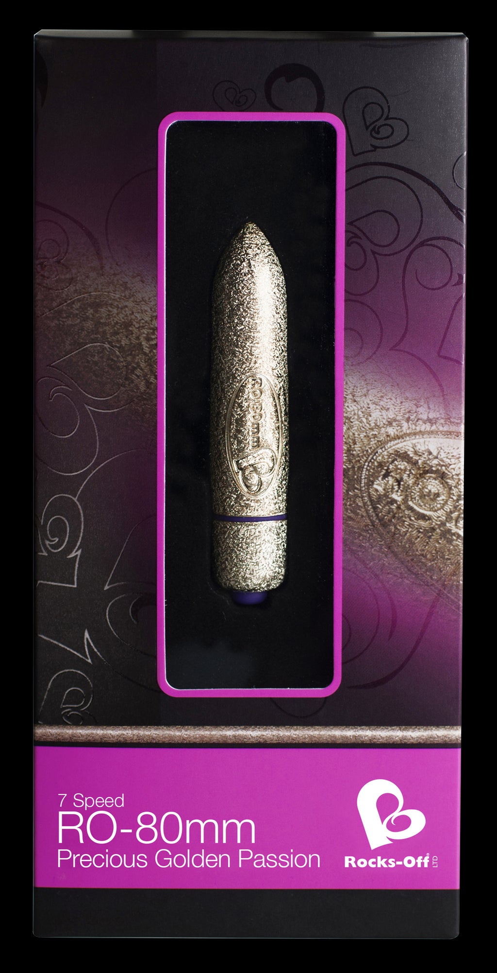 RO-80mm 7 Speed Precious Rose Gold Vibrating Bullet - Just for you desires
