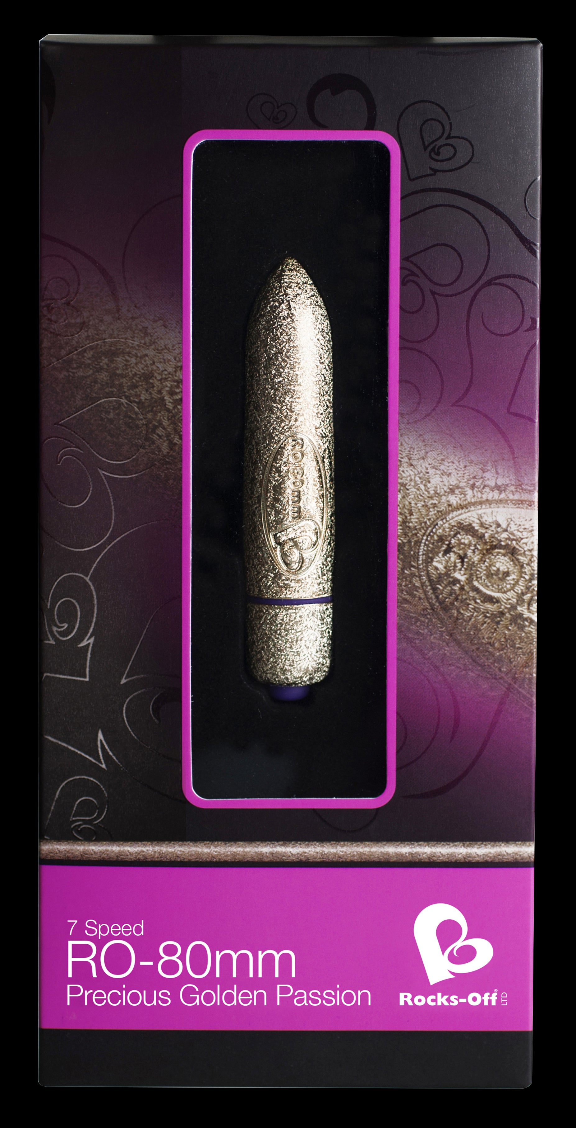 RO-80mm 7 Speed Precious Rose Gold Vibrating Bullet - Just for you desires