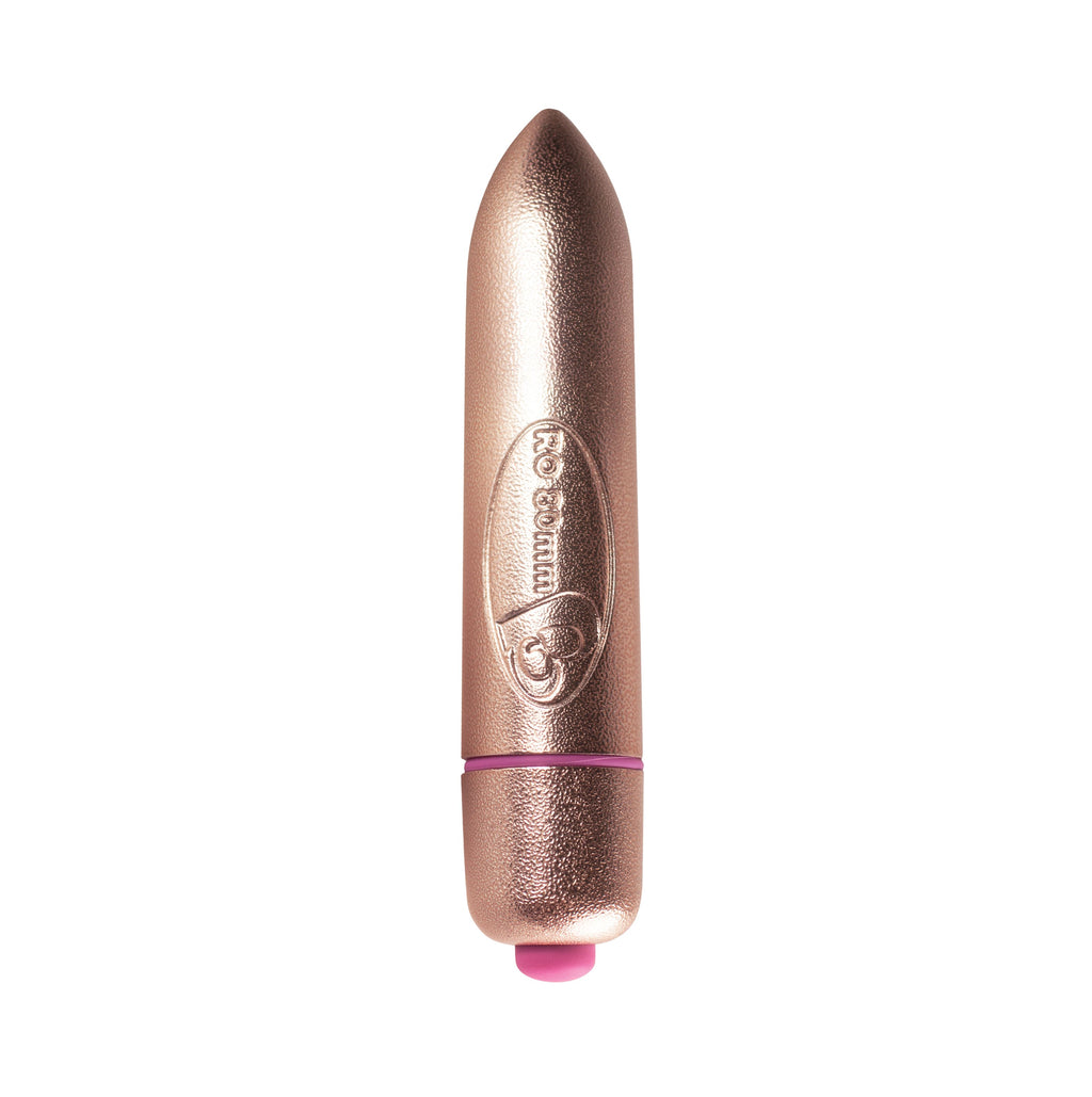 RO-80mm 7 Speed Precious Rose Gold Vibrating Bullet - Just for you desires
