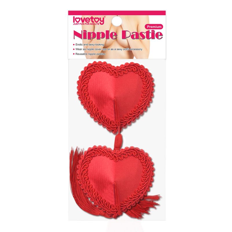 Reusable Red Heart Tassels Nipple Pasties - Just for you desires