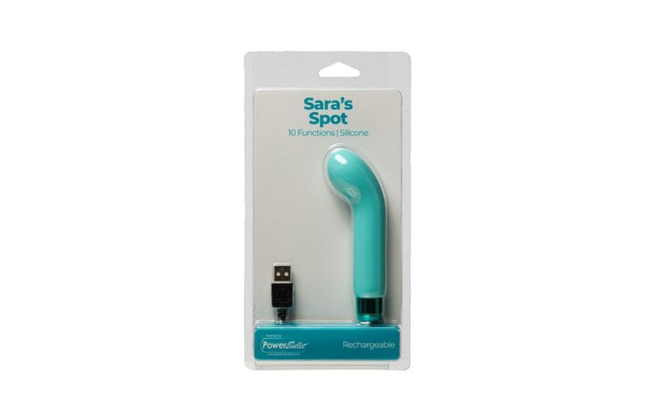 Power Bullet Sara’s Spot Compact G Spot Vibrator Teal - Just for you desires