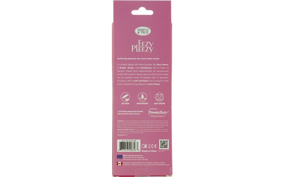 Eezy Pleezy 10 Speed 18cm Bullet Vibrator Pink - Just for you desires