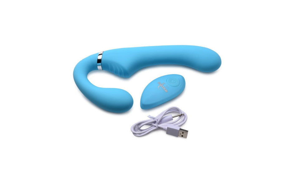 Mighty Rider 10X Strapless Strap-On Blue w Remote - Just for you desires