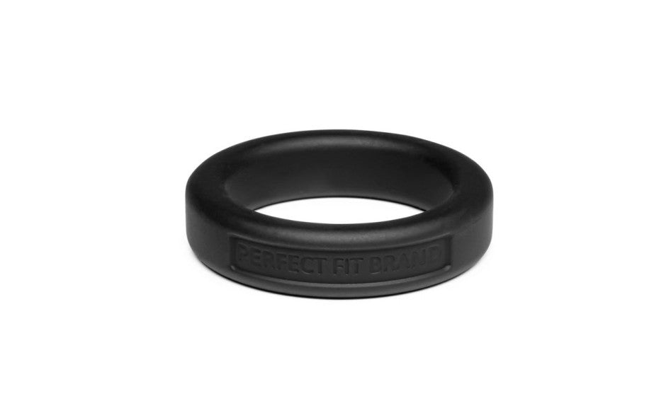 Classic Silicone Medium Stretch Penis Ring 36mm Black - Just for you desires
