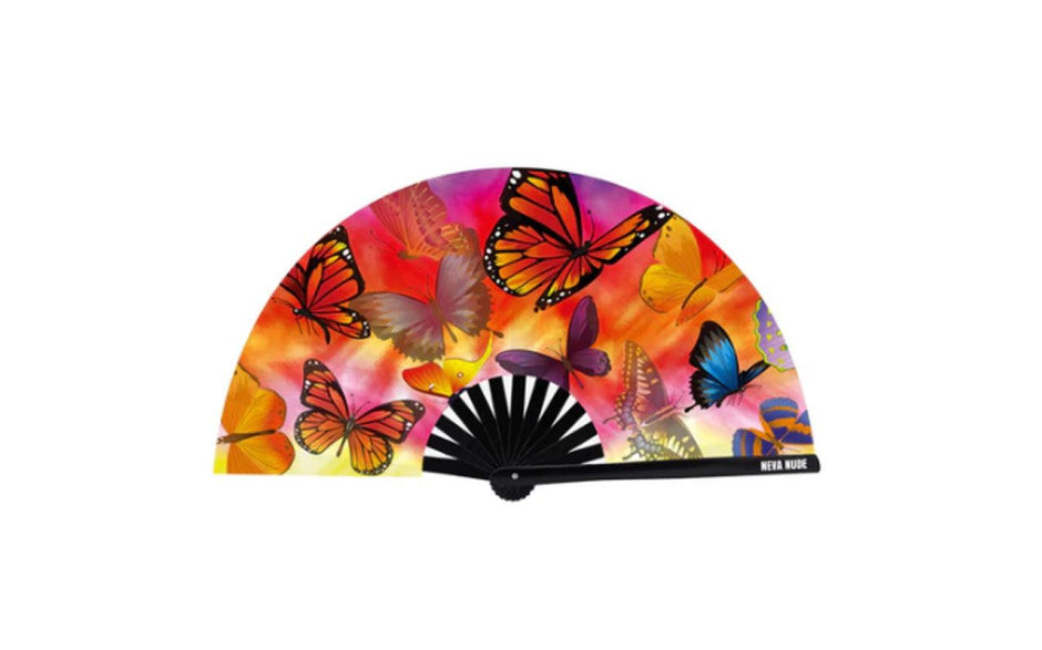 Butterfly Garden Blacklight Folding Fan - Just for you desires