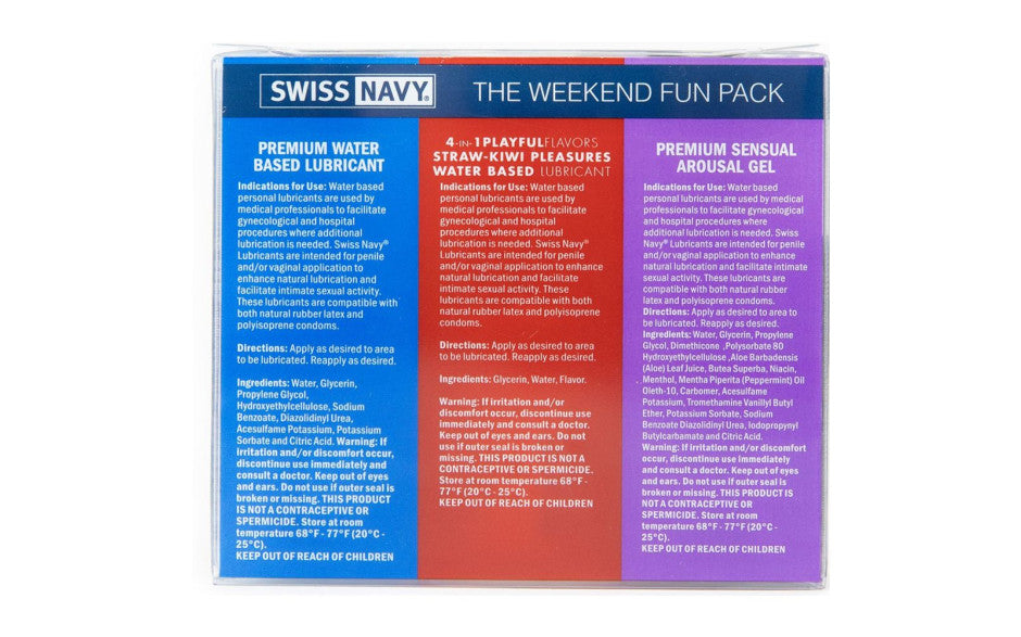 Swiss Navy Weekend Fun Pack - Just for you desires