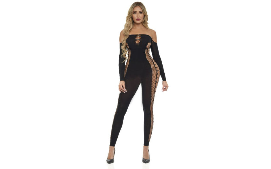 Diamond Drippin Bodystocking Black