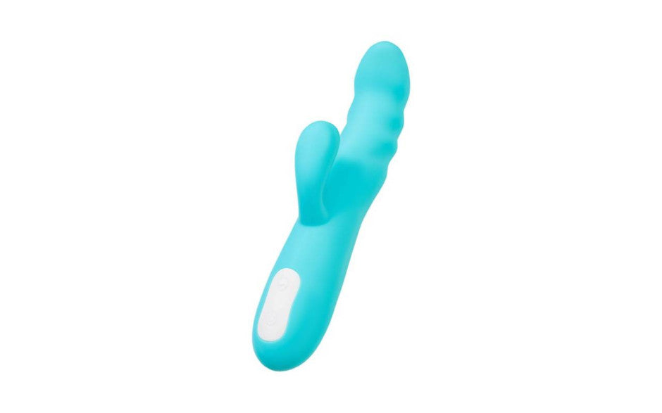 JOS Merry Swirl Rotating Shaft Rabbit Vibrator Blue - Just for you desires
