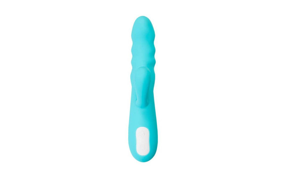 JOS Merry Swirl Rotating Shaft Rabbit Vibrator Blue - Just for you desires