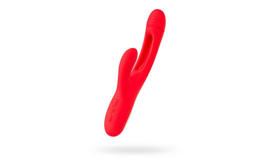 JOS Patti Moving Tongue Rabbit Vibrator Red - Just for you desires