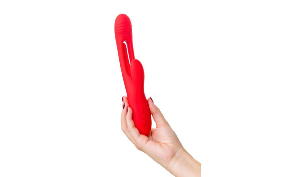 JOS Patti Moving Tongue Rabbit Vibrator Red - Just for you desires