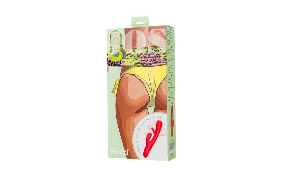 JOS Patti Moving Tongue Rabbit Vibrator Red - Just for you desires