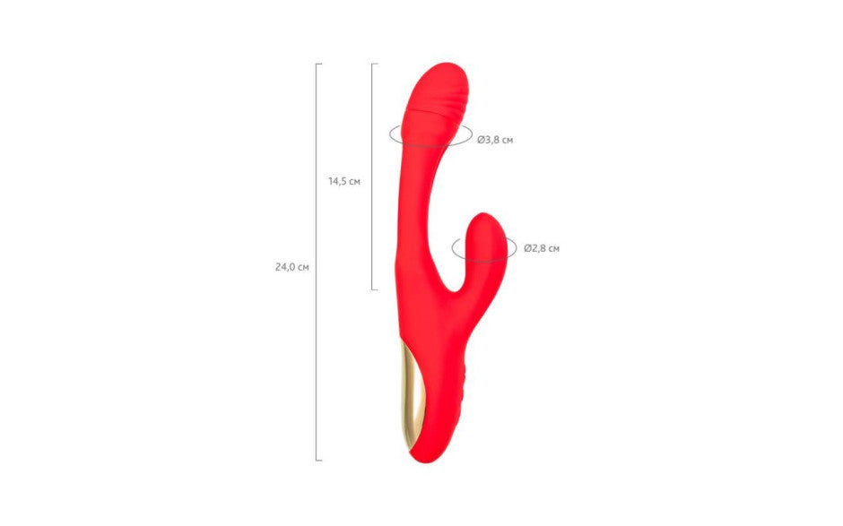 JOS Patti Moving Tongue Rabbit Vibrator Red - Just for you desires
