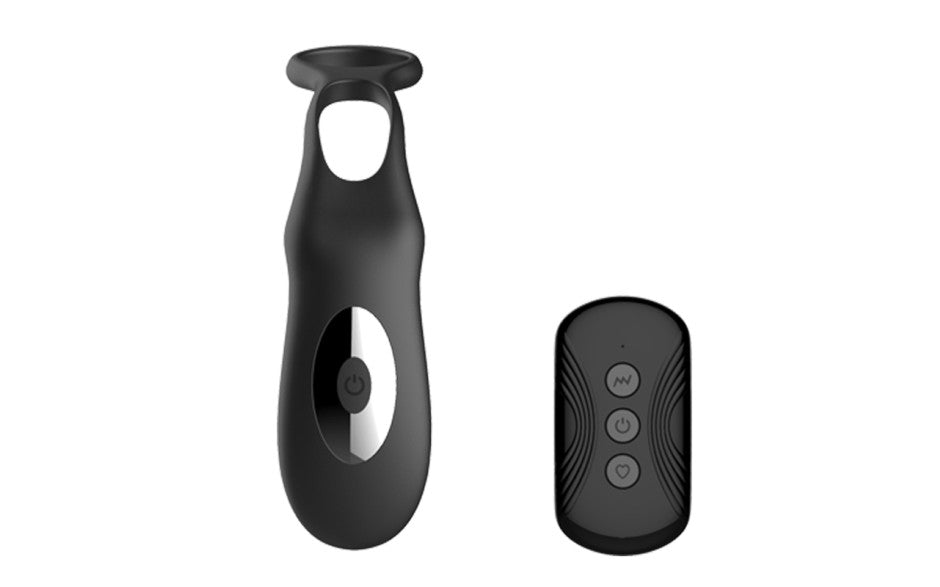 Thrusting Silicone Butt Plug with Cockring and Remote - Just for you desires
