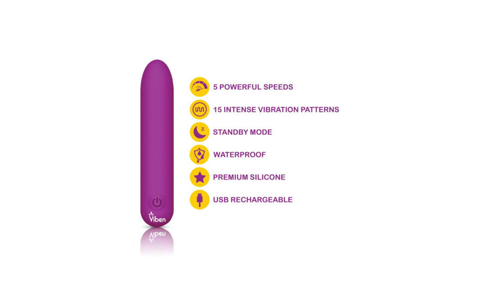 Bombshell 5 Speed 9.5cm USB Mighty Bullet Berry - Just for you desires