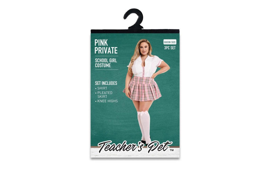 3 Pc Pink Private School Girl Costume - Just for you desires