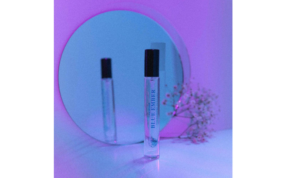 Eye Of Love Love In Bloom Blue Ember Pheromone Cologne - 10ml - Citrus & Cedar Scented Pheromone Cologne for Men to attract Women - 10 ml Spray - Just for you desires