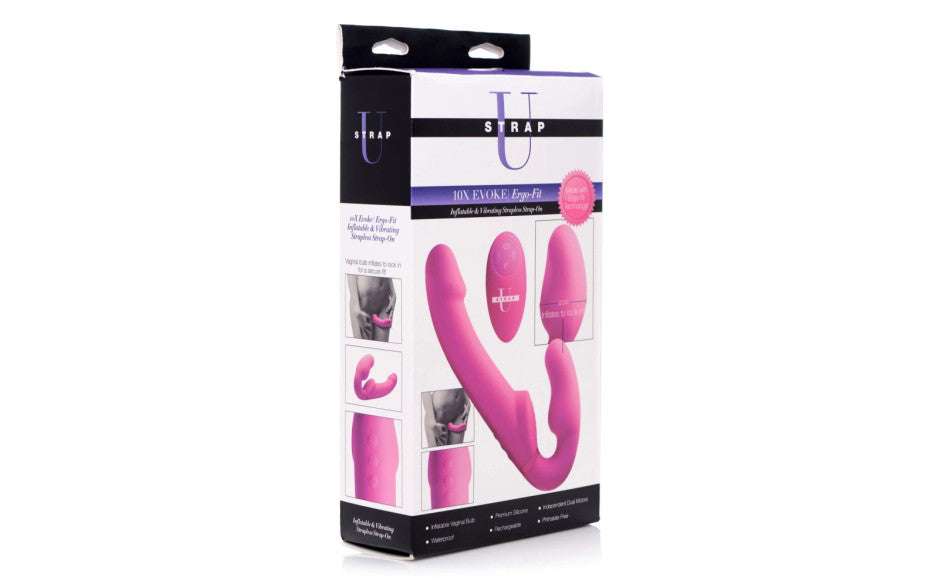 Worlds 1st Remote Control Inflatable Ergo-Fit Strapless Strap-On - Just for you desires