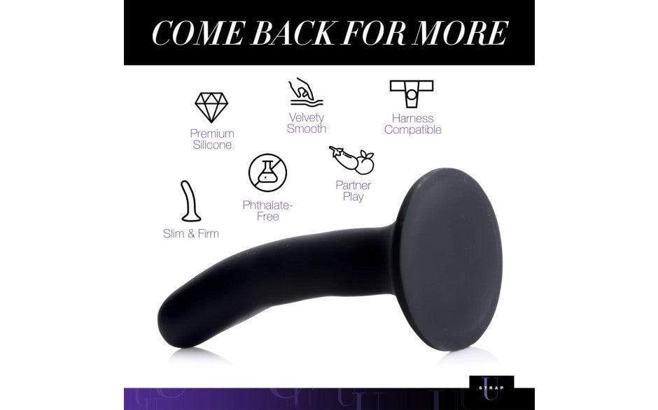 Black Silicone Strap-On Dildo Small - Just for you desires