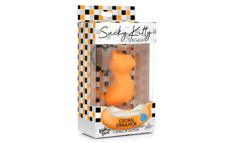 Sucky Kitty 7X Clitoral Stimulator Orange - Just for you desires