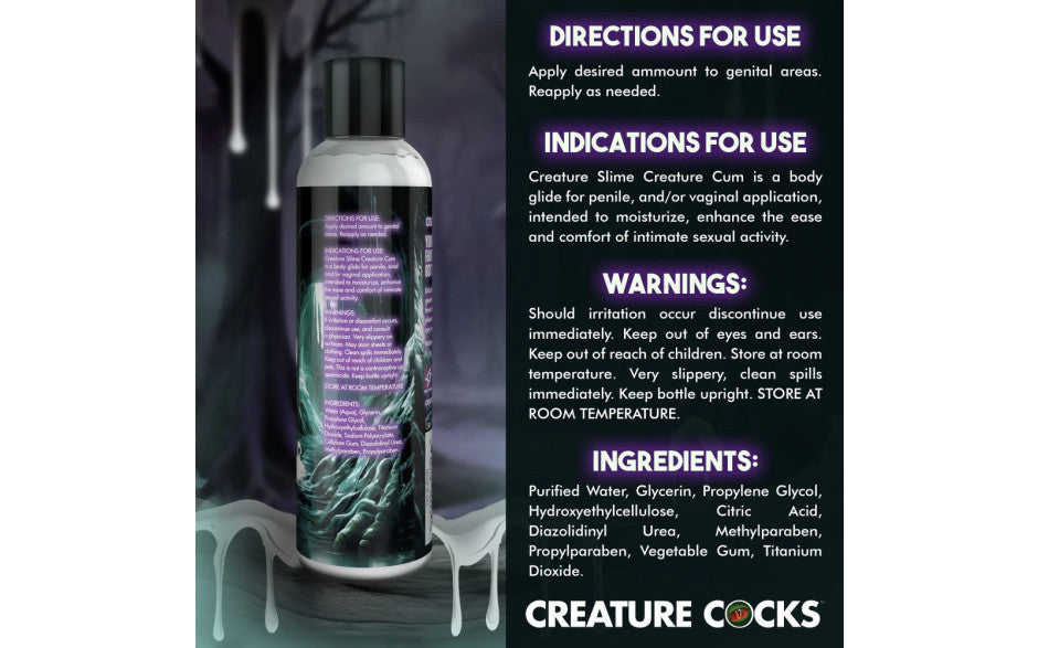 Creature Slime Creature Cum Unscented Jizz Lubricant 8oz - Just for you desires