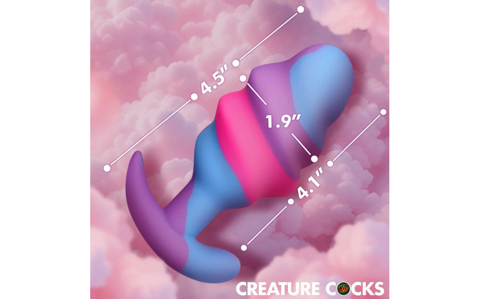 Unicorn Swirl Silicone Butt Plug Large - Just for you desires