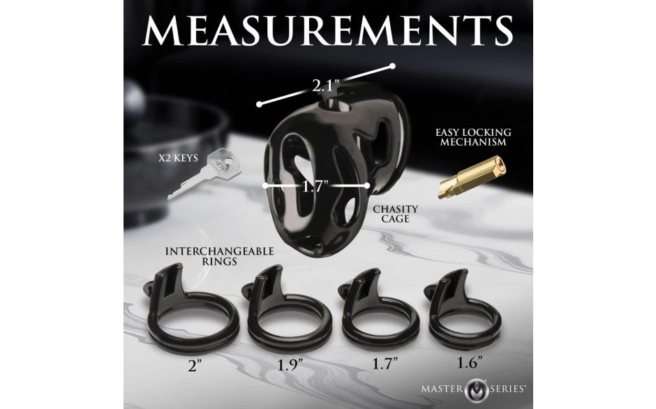 Hard Stop Double Ring Chastity Cage - Just for you desires