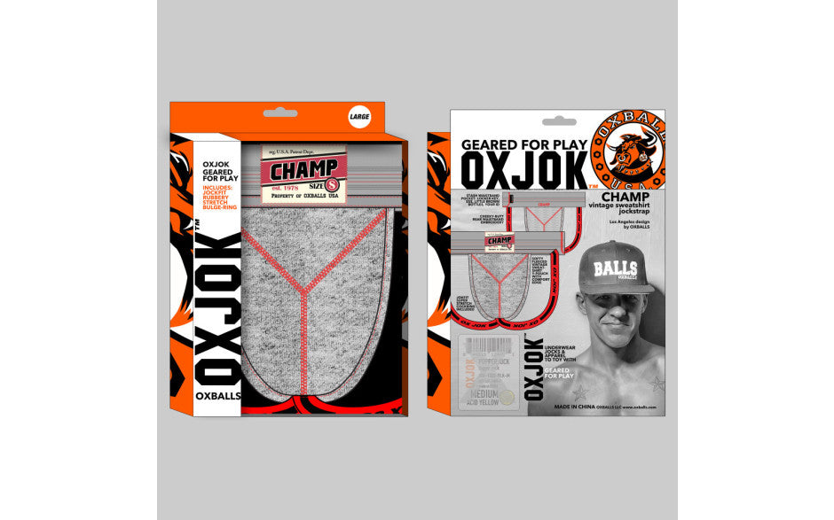Oxballs Champ Vintage Jockstrap Gray Heather - Just for you desires