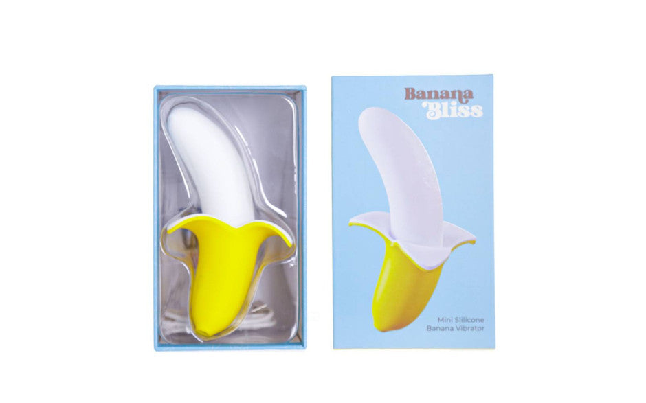 Banana Bliss 13cm Silicone Slimline Vibrator Massager - Just for you desires