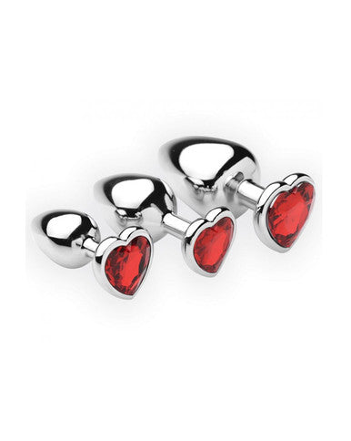 211836 - Chrome Hearts 3 Piece Anal Plugs With Gems - Just for you desires