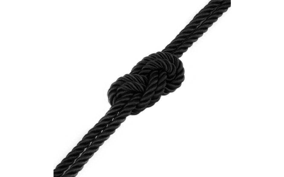 Rebellion Reign Ebony 10m Silky Bondage Rope Black - Just for you desires
