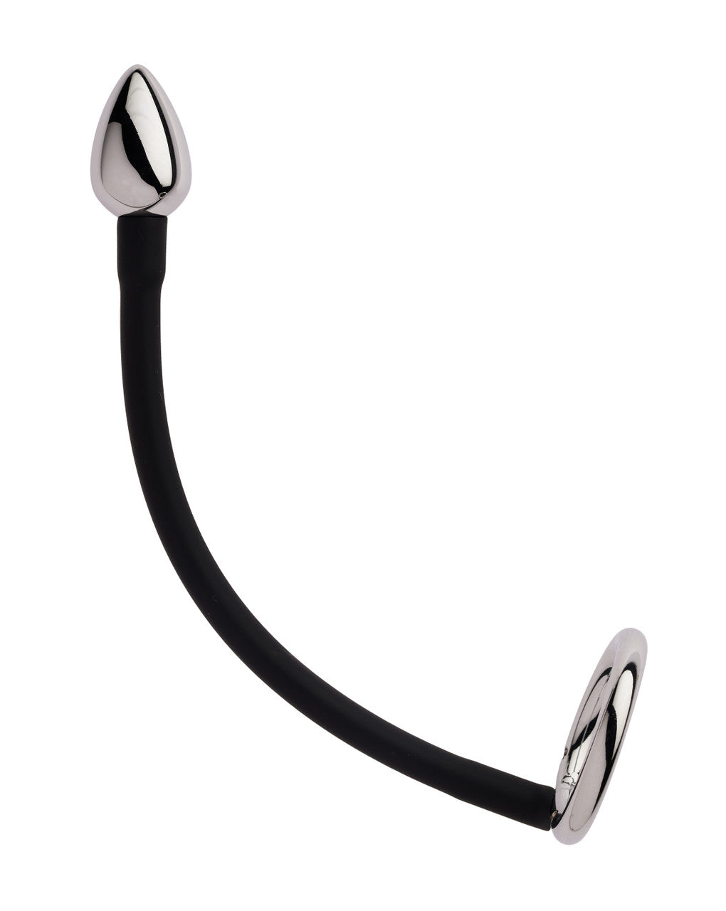 Kink - Stainle Steel and Silicone C Ring and Anal Hook with 1 Ball 27mm X 45mm - Just for you desires