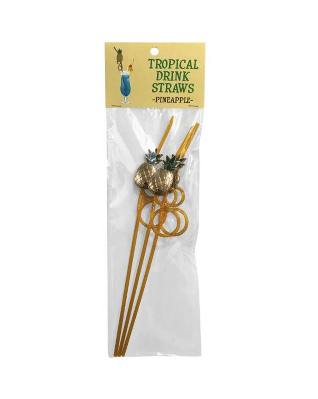 244556 - Tropical Drink Straws - Pineapple - Just for you desires