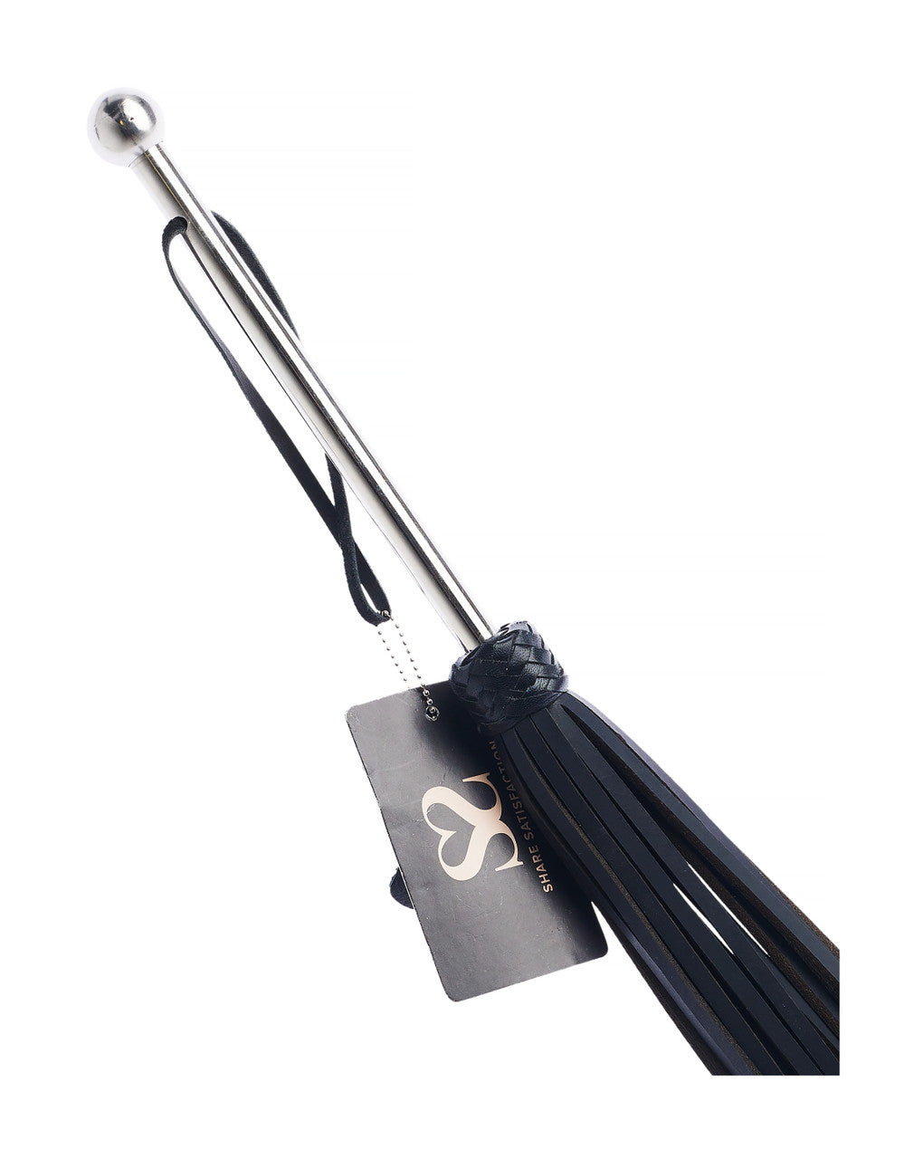 244898 - Bound X Saddle Leather Flogger With Metal Handle - Just for you desires