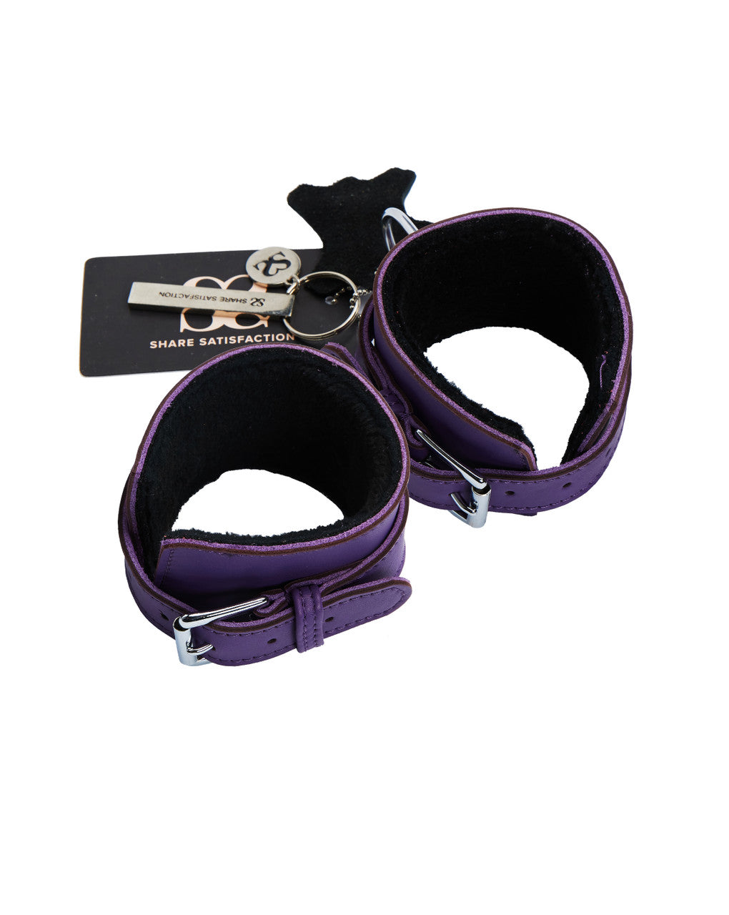 245349 - Bound X Textured Leather Wrist Cuff With Fur Lining - Just for you desires