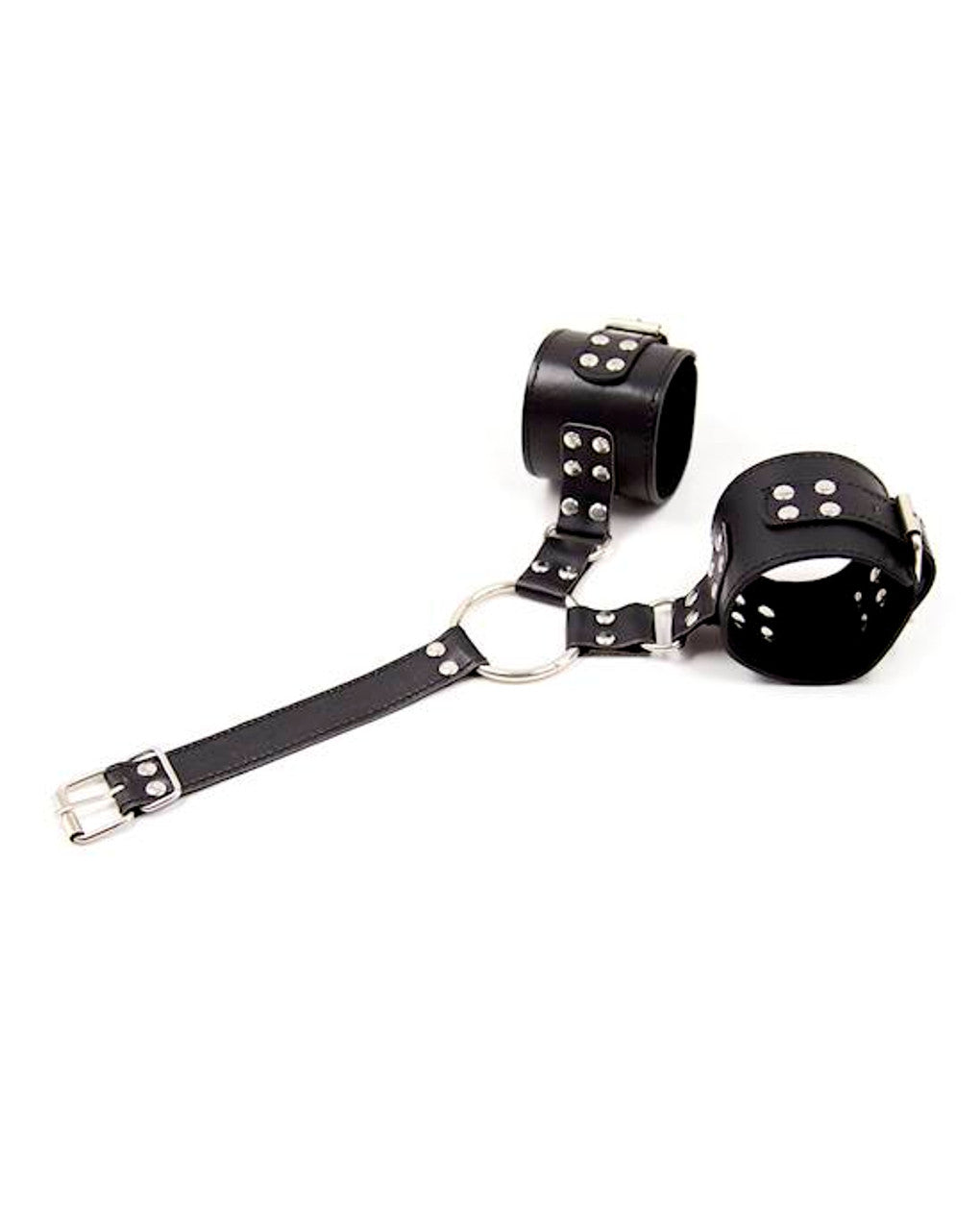 Premium Collar With Wrist Cuffs - Black - Just for you desires