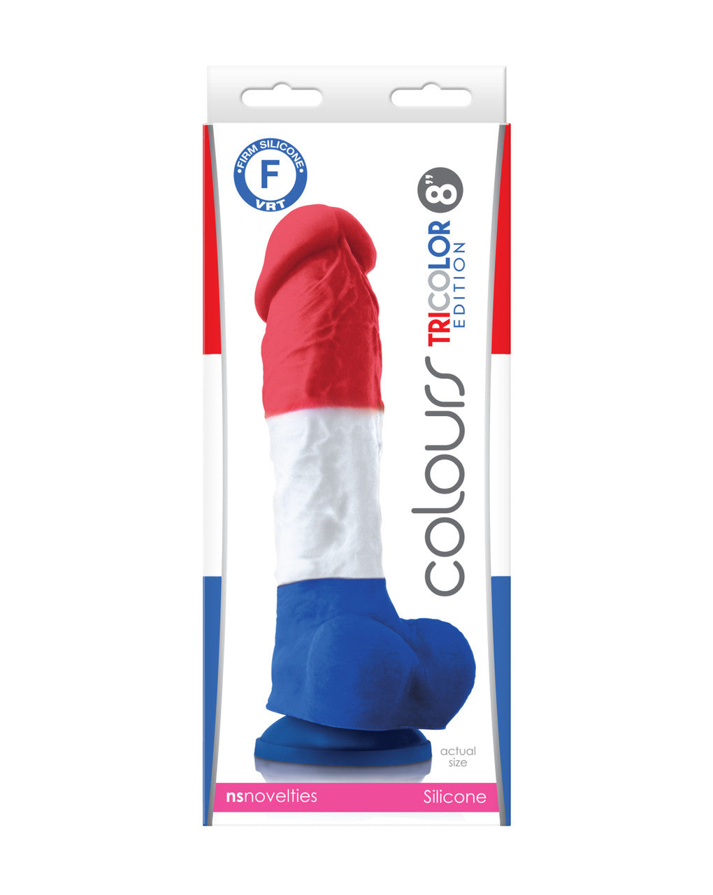 263756 - Colours Pleasures Tri-Colour Dildo - 8.9 Inch - Just for you desires