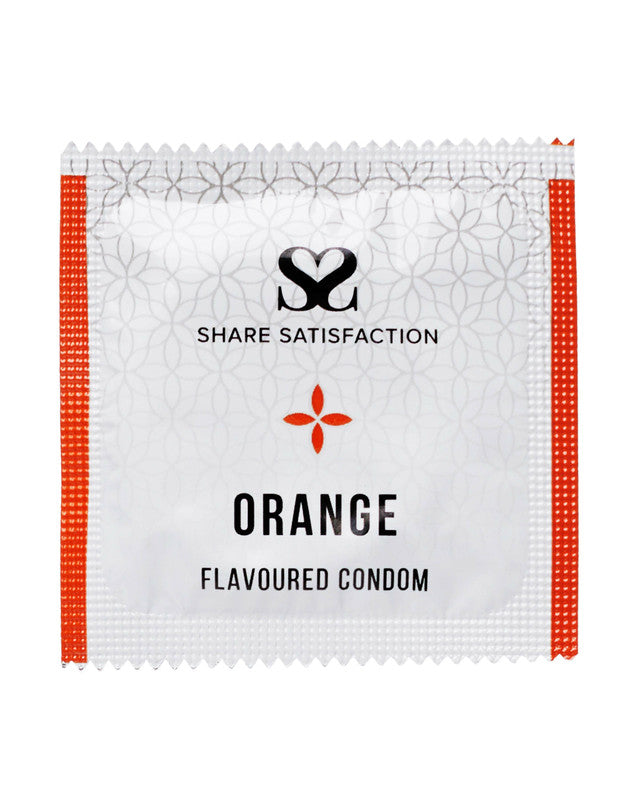 269817 - Share Satisfaction Orange Flavoured Condom Single - Just for you desires
