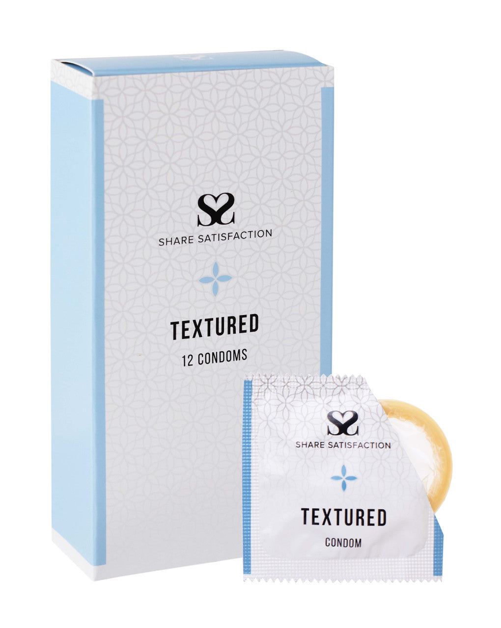 269834 - Share Satisfaction Textured Condoms 12 Pack - Just for you desires