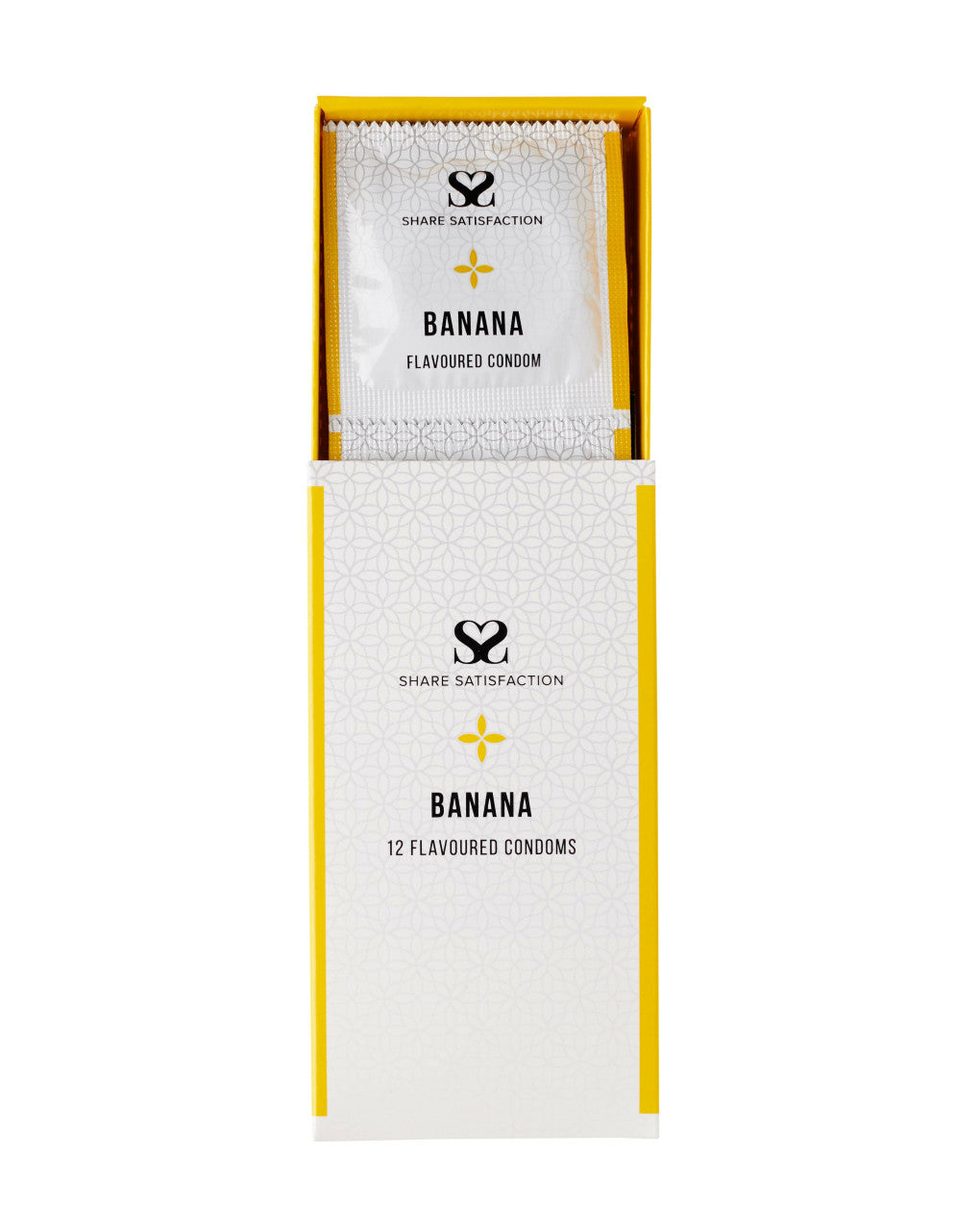 269841 - Share Satisfaction Banana Flavoured Condoms 12 Pack - Just for you desires