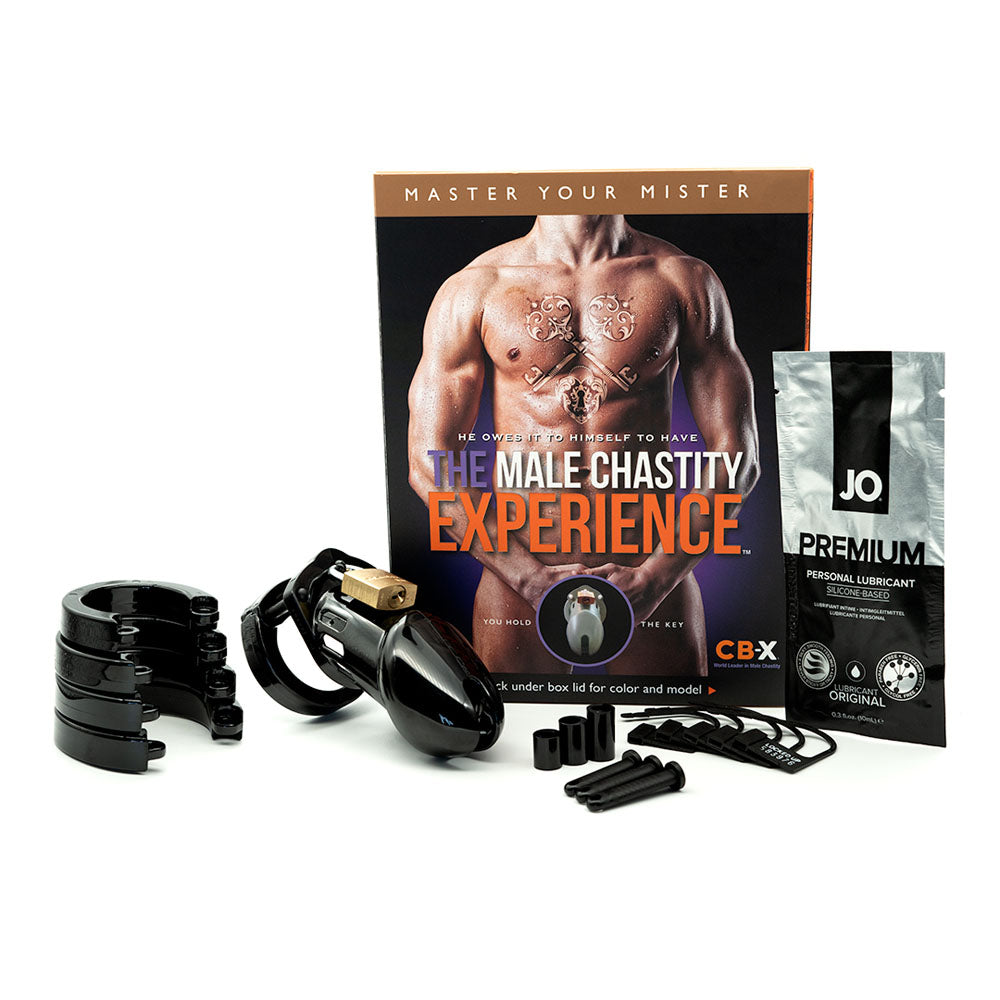 CB-6000 Chastity Cock Cage Kit - Black - Black 3.25 Inch Cock Cage Kit - Just for you desires