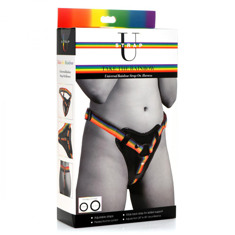 Strap-U Take the Rainbow - Rainbow Universal Strap-On Harness (No Probe Included) - Just for you desires