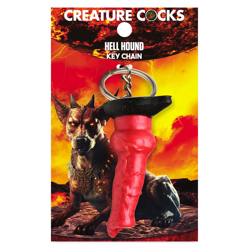 Creature Cocks Hell-Hound Keychain - Novelty Fantasy Dildo Keyring - Just for you desires