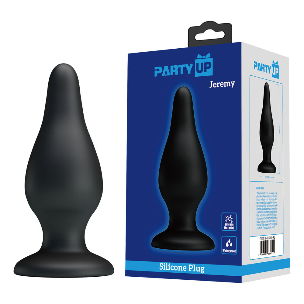 Party Up JEREMY Butt Plug - Black 15.4 cm Butt Plug - Just for you desires