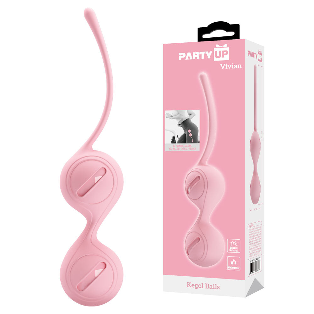 Party Up VIVIAN Kegel Balls - Pink - Pink Kegel Balls - Just for you desires