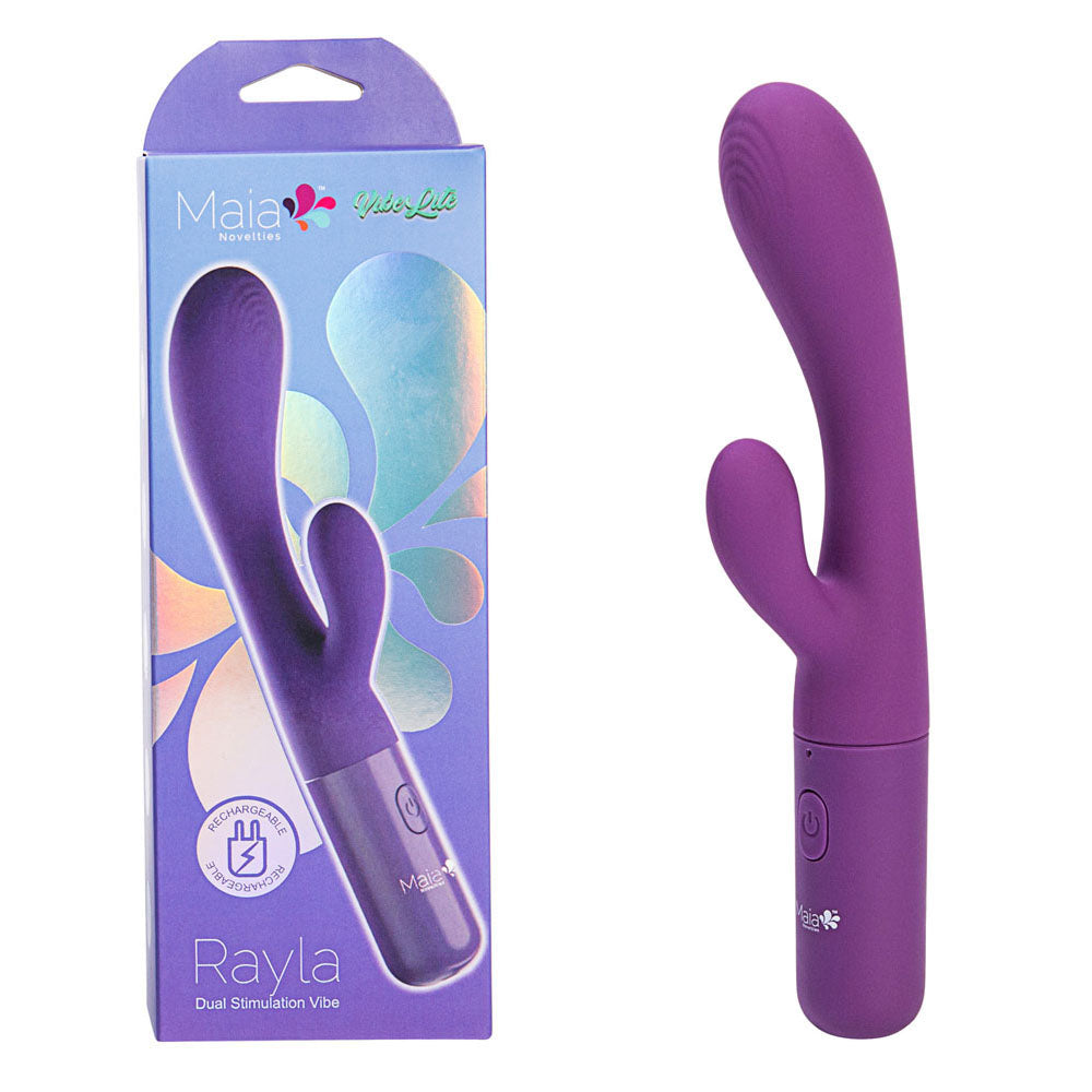 Maia RAYLA - Purple 17.8 cm USB Rechargeable Rabbit Vibrator - Just for you desires