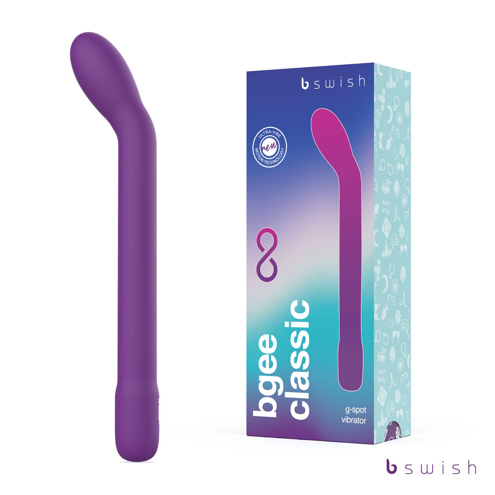 Bgee Infinite Classic - Purple - Purple 18 cm USB Rechargeable Vibrator - Just for you desires