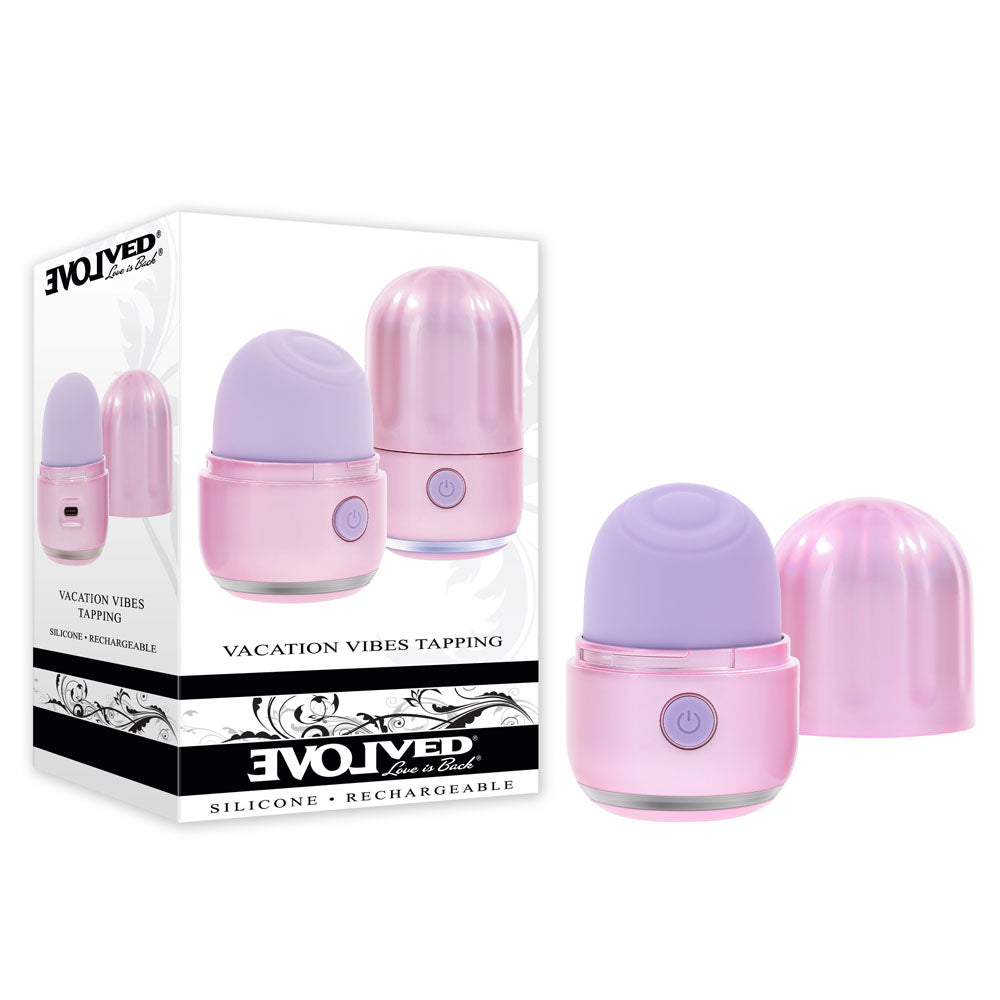 Evolved VACATION VIBES - TAPPING - Pink 8.5 cm USB Rechargeable Tapping Stimulator - Just for you desires