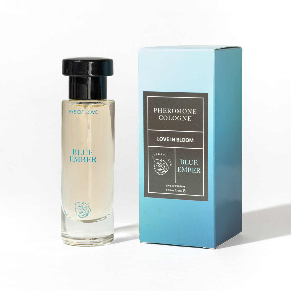Eye Of Love Love In Bloom Blue Ember Pheromone Cologne - 30ml - Citrus & Cedar Scented Pheromone Cologne for Men to attract Women - 30 ml Spray - Just for you desires
