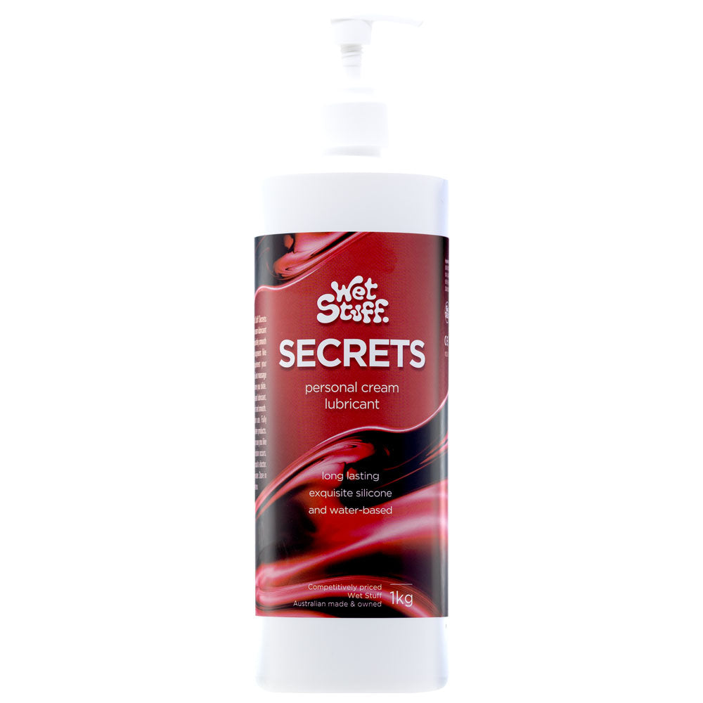 Wet Stuff Secrets - 1kg Bottle - Hybrid Lubricant - 1 kg Pump Bottle - Just for you desires